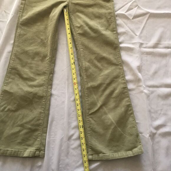 Cotton On Green Corduroy Original Flare Mid Rise Pants Jeans Preppy Academia 8 - Picture 6 of 7